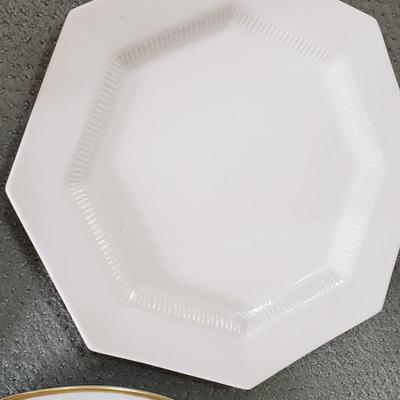 3 large platters, one is Ironstone