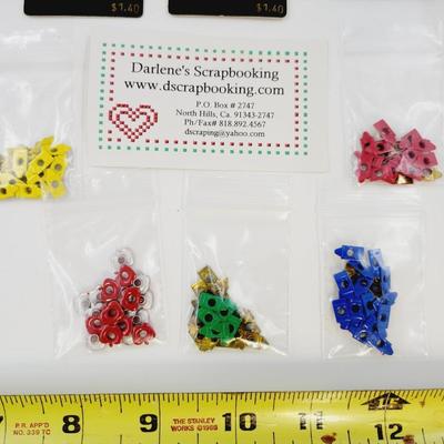 SCRAPBOOK BUNDLE - DECORATIVE BRADS & BUTTONS