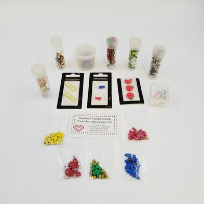 SCRAPBOOK BUNDLE - DECORATIVE BRADS & BUTTONS