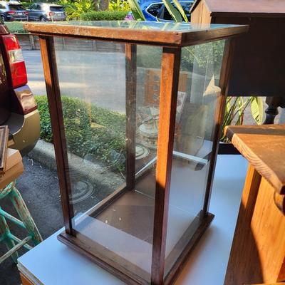 Wood and Glass Display Case Lot