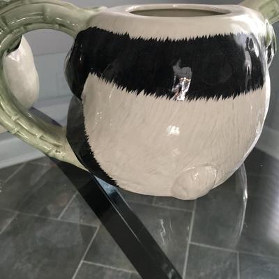 Ceramic panda tea pot and salt and pepper shakers
