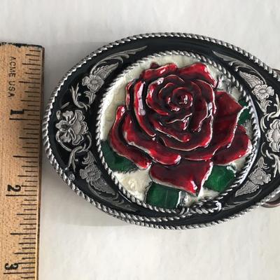 Siskiyou Rose belt buckle