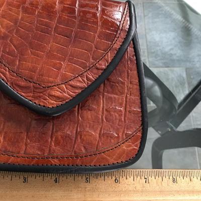 Textured leather cross body bag purse