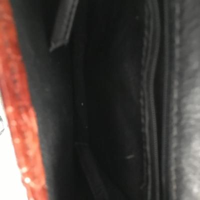 Textured leather cross body bag purse