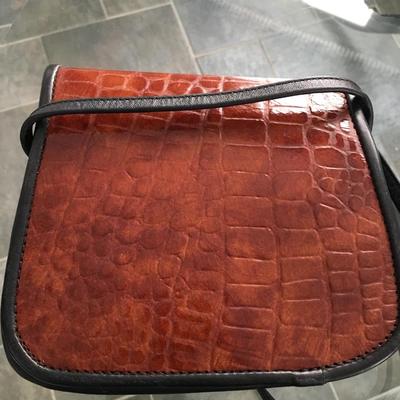 Textured leather cross body bag purse