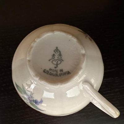Demitasse porcelain painted tea set