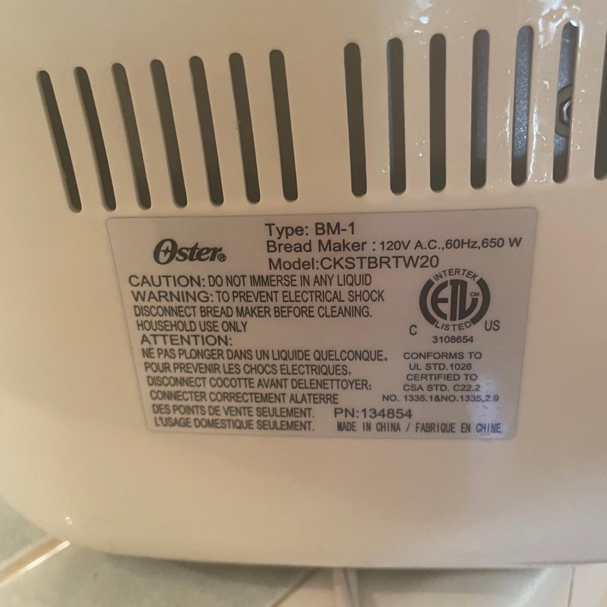 Oster Bread Maker, West Bend Yogurt Maker, & More (KRG)