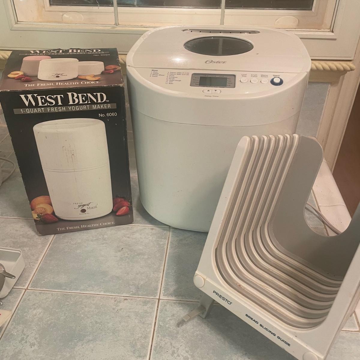 Oster Bread Maker, West Bend Yogurt Maker, & More (KRG)