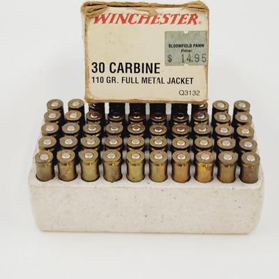 . 30 CARBINE  AMMO - LOOKS TO MAYBE BE MULTI BRANDS?