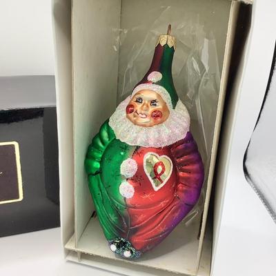 1329 Christopher Radko 1997 â€œA Caring Clownâ€ Glass Ornament