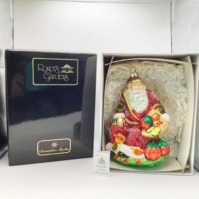 Lot 1330 Christopher Radko Glass Ornament, Santa in Autumn 1997