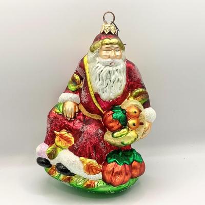 Lot 1330 Christopher Radko Glass Ornament, Santa in Autumn 1997