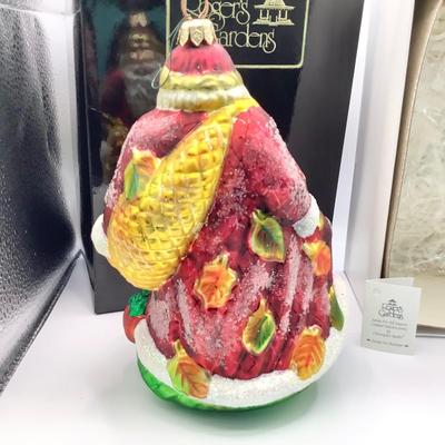 Lot 1330 Christopher Radko Glass Ornament, Santa in Autumn 1997