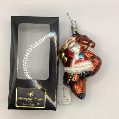 Lot 1335 Christopher Radko Glass Ornament, Dash Away All 1995, with box