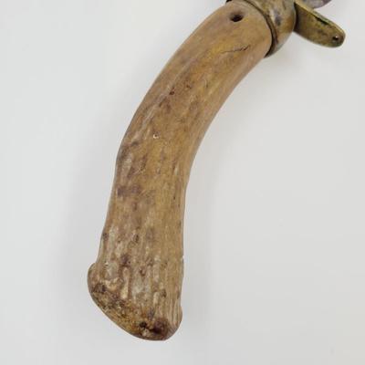 ANTIQUE ANTLER HUNTING KNIFE