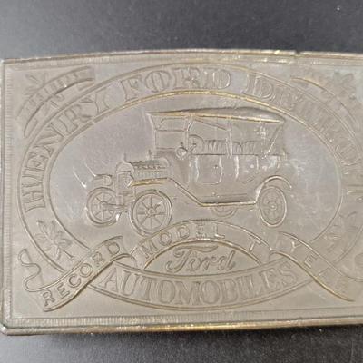 LEWIS BUCKLES VINTAGE FORD BELT BUCKLE