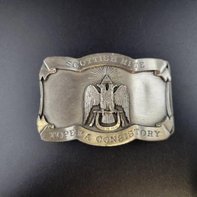 S & S BUCKLE CO. - TOPEKA SCOTTISH RITE COLLECTORS BELT BUCKLE