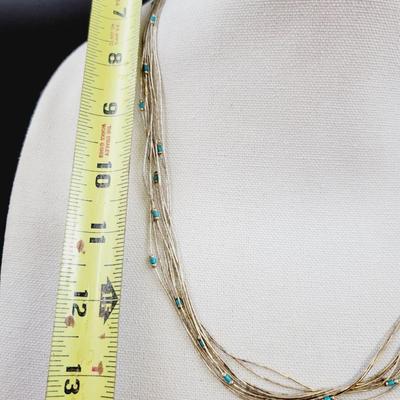 SILVER & TURQUOISE NATIVE ARTISTRY NECKLACE & BRACELET SET