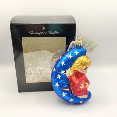 Lot 1344. Christopher Radko Glass Ornament, 1997 Watch Over Me with box
