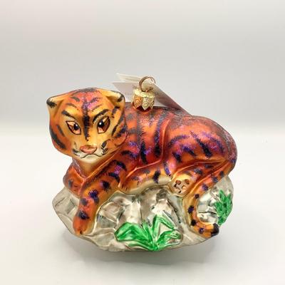 Lot 1349. Christopher Radko Glass Ornament, 1999 Tiger
