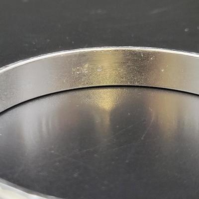 BEAUTIFUL MONET VINTAGE SILVER TONED STARBURST BRACELET