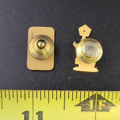 HOLIDAY INN YEARS OF SERVICE PINS w/ STONES - 2 GOLD FILLED