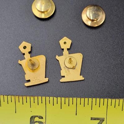 HOLIDAY INN YEARS OF SERVICE PINS w/ STONES - 2 GOLD FILLED