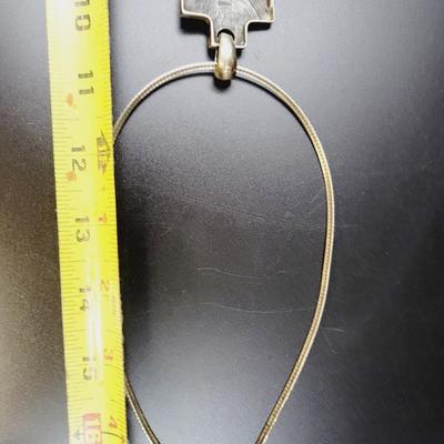 BEAUTIFUL THICK SILVER NECKLACE & PENDANT