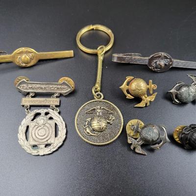 VINTAGE MARINE PINS & CLIPS BUNDLE