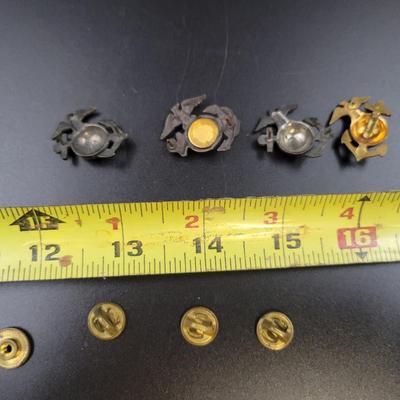 VINTAGE MARINE PINS & CLIPS BUNDLE