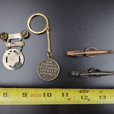 VINTAGE MARINE PINS & CLIPS BUNDLE