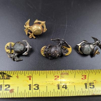 VINTAGE MARINE PINS & CLIPS BUNDLE