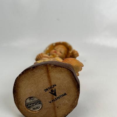 Anri Italian Wood Carving  "Feeding the Chickens"