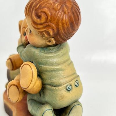 Anri Italian Wood Carving  "Cuddles  " Signed