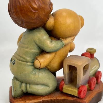 Anri Italian Wood Carving  "Cuddles  " Signed