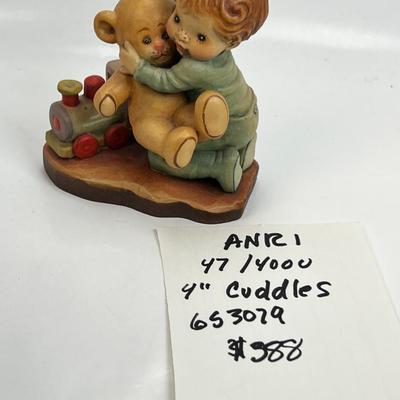 Anri Italian Wood Carving  "Cuddles  " Signed