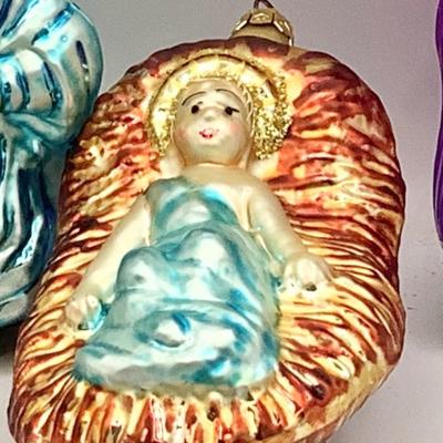 Lot 1358 Christopher Radko Glass Ornament, 1996 Holy Family, with box