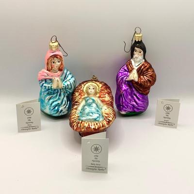 Lot 1358 Christopher Radko Glass Ornament, 1996 Holy Family, with box