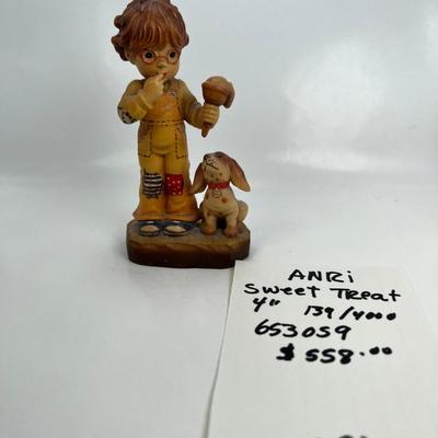 Anri Italian Wood carving "Sweet Treat"