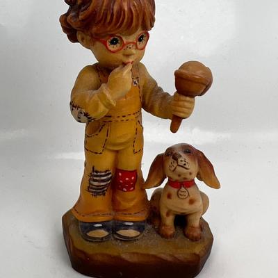 Anri Italian Wood carving "Sweet Treat"