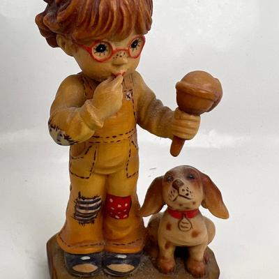 Anri Italian Wood carving "Sweet Treat"