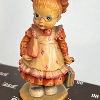 Anri Italian Wood carving "Off to School"
