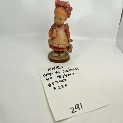 Anri Italian Wood carving "Off to School"