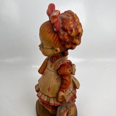Anri Italian Wood carving "Off to School"