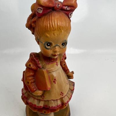 Anri Italian Wood carving "Off to School"