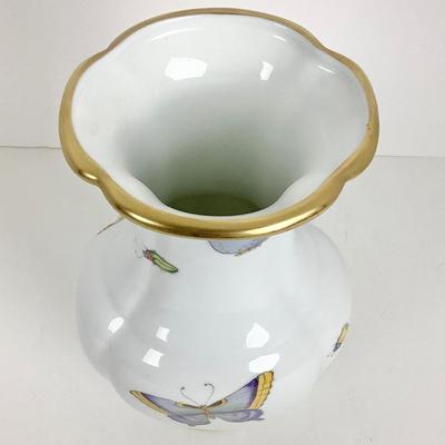 8053 Hand Painted Anna Weatherly Design Yellow Tulip Vase