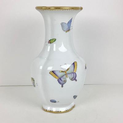 8053 Hand Painted Anna Weatherly Design Yellow Tulip Vase