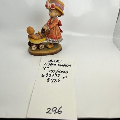 Anri Italian Wood Carving  Collectible figurine "Little Nancy"