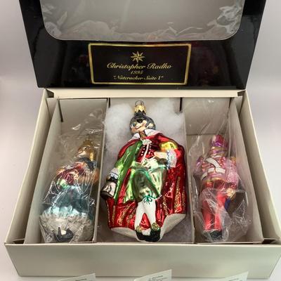 Lot 1361 Christopher Radko Glass Ornaments, 1995 Nutcracker Suite I Set, with box