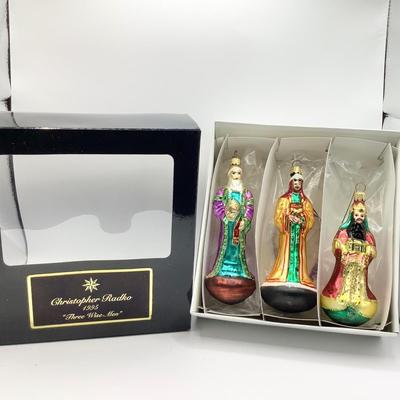 Lot 1363 Christopher Radko Glass Ornaments, 1995 Three Wise Men, with box